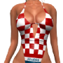 onepiece swimsuit croatia checkered