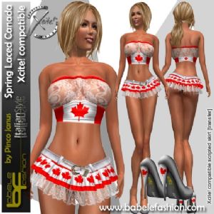 Outfit con Minigonna Spring lace Canada