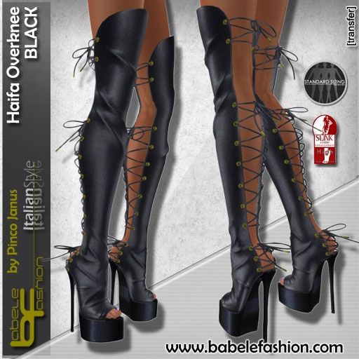 box HAIFA overknee boots BLACK