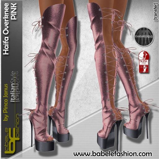 box HAIFA overknee boots PINK