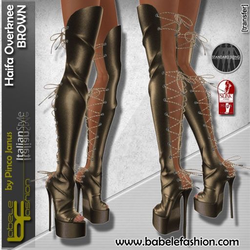 box HAIFA overknee boots BROWN