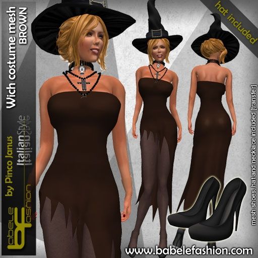 box wich mesh costume BROWN