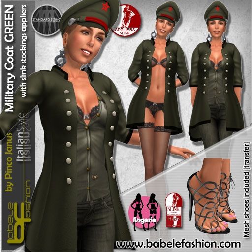 box military coat GREEN