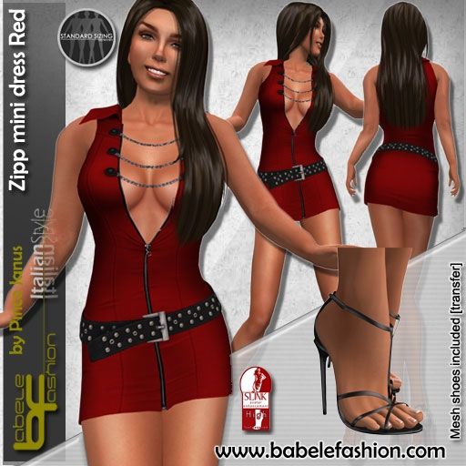 box zipp minidress red