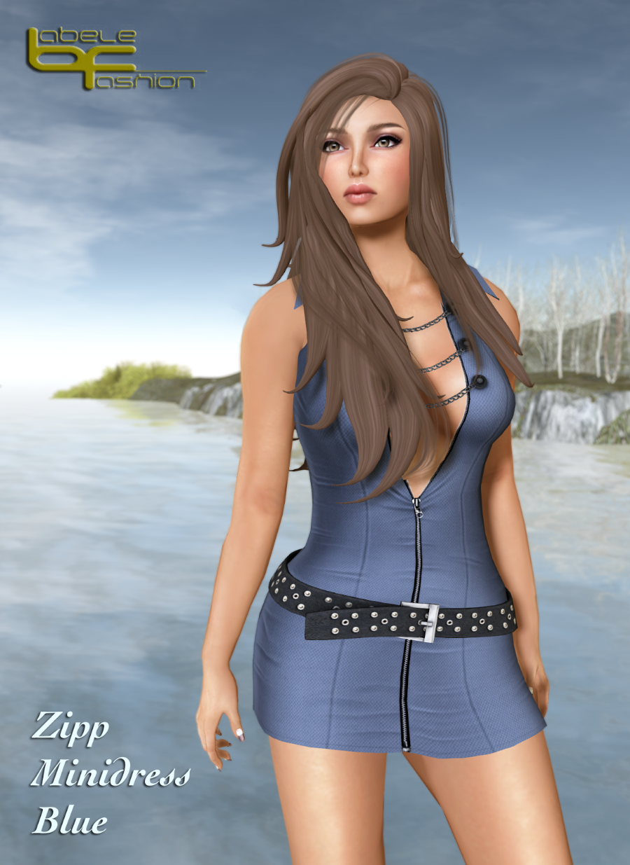 zipp minidress blue promo