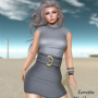 loretta minidress gray promo