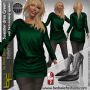 box sweater dress green