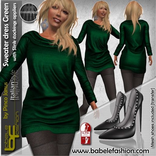 box sweater dress green