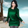 sweater dress green promo