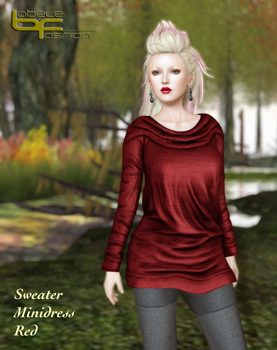 sweater minidress red promo