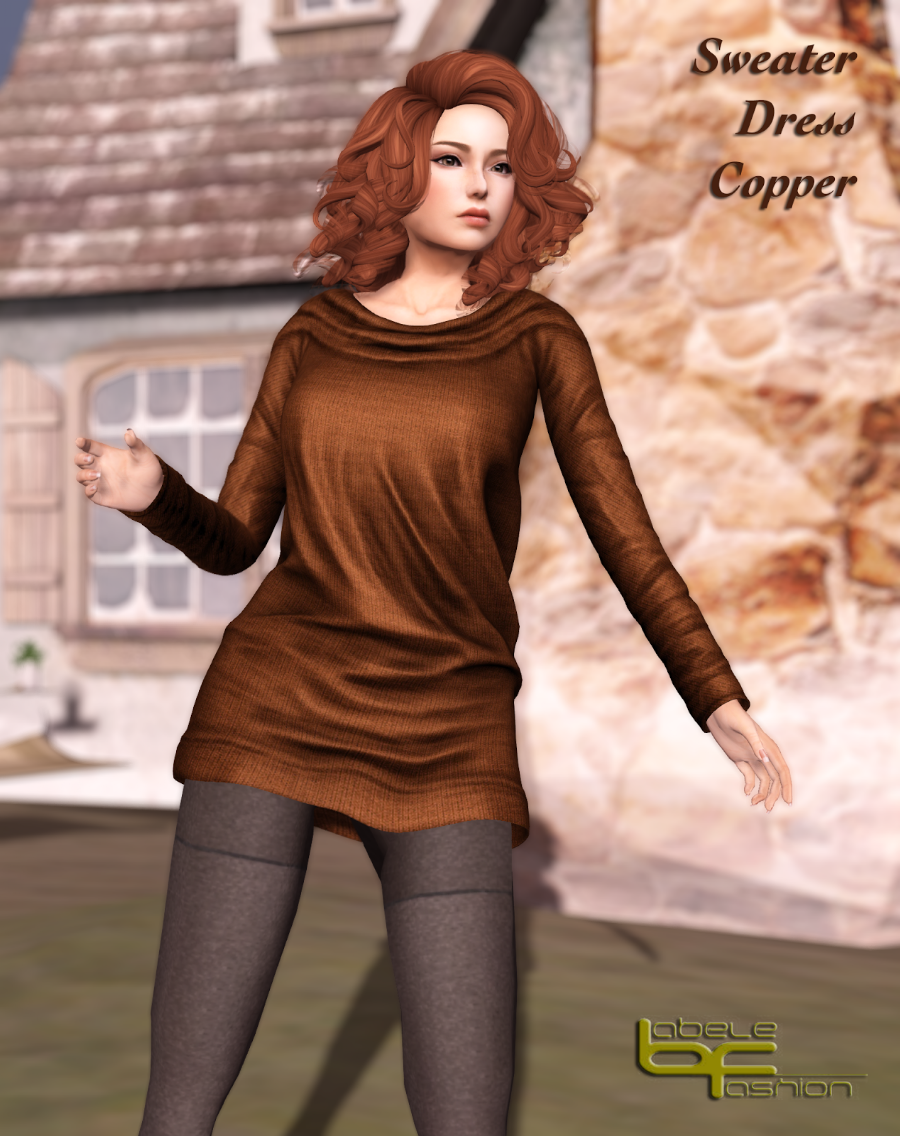 sweater dress copper promo